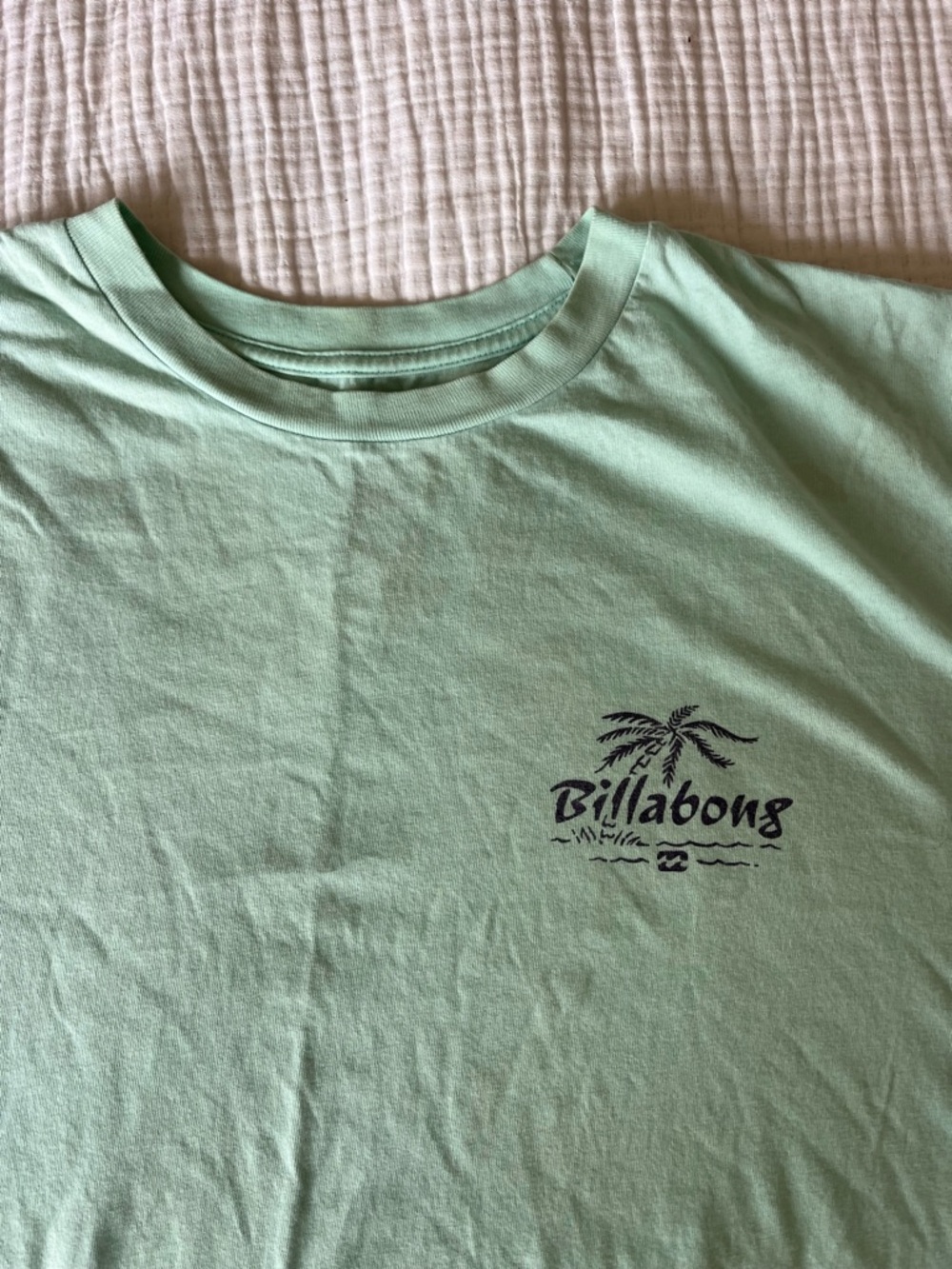 Billabong Seafoam Green Palm Chest Logo Tee